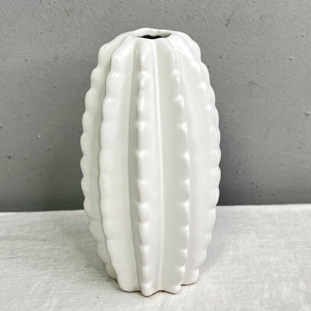 White Cactus Vase Rosemary Stem Creative Co-op Desert Succulent Decoration NWT - Picture 5 of 9